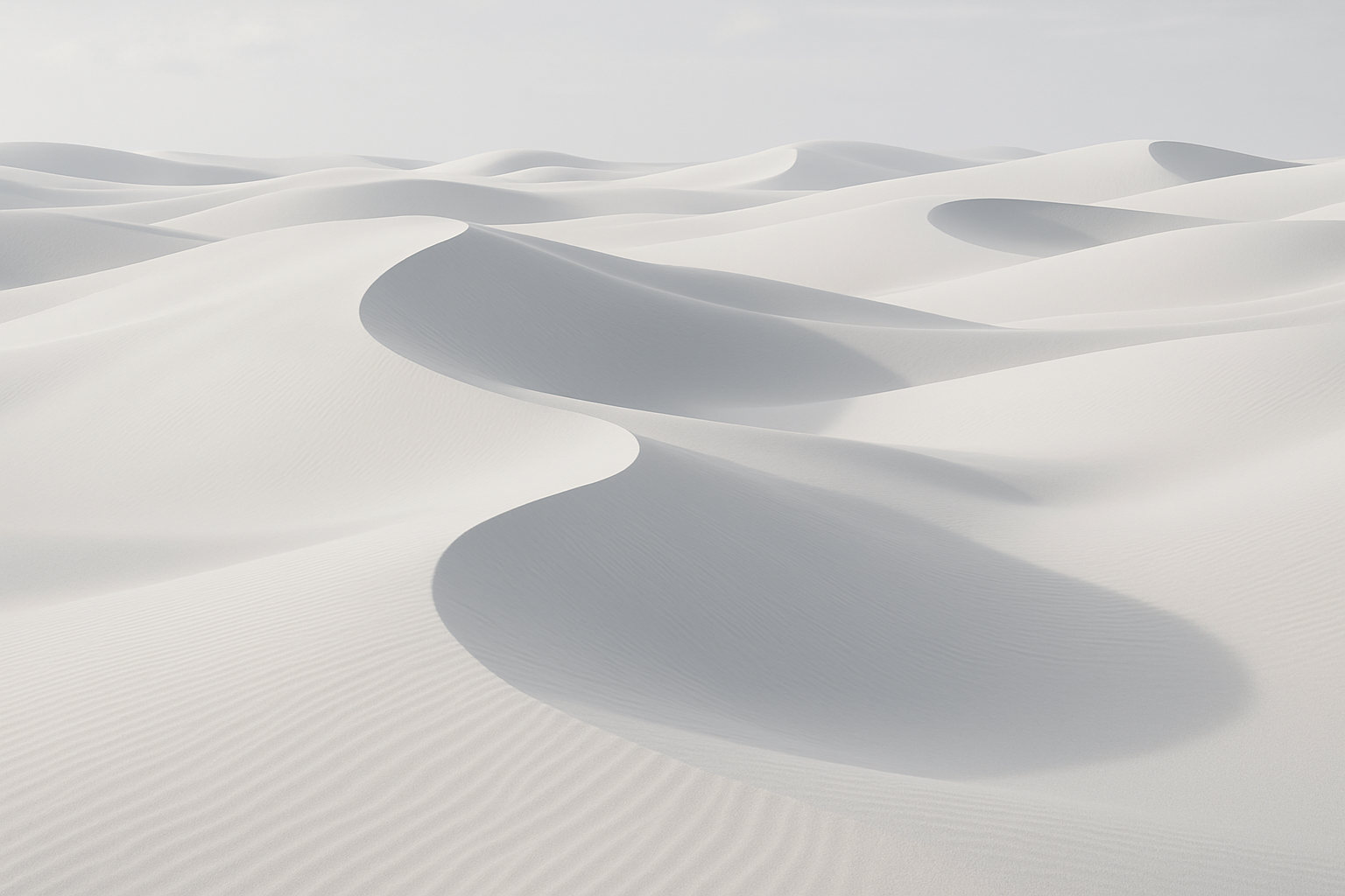 Un désert de dune de sable, blanc, esthetic et une ambiance luxueuse